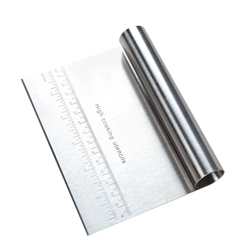 Carvallo Degskärare & Köksspatel | Rostfritt stål med gravyrskala | Multifunktionell för bakning & matlagning