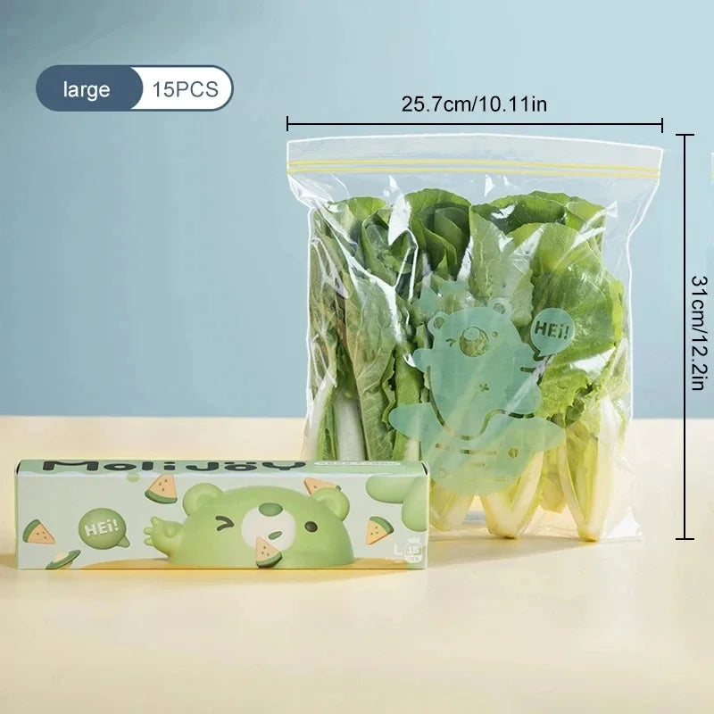 Carvallo ZipFresh Set | Återanvändbar & Lufttät | 3 Storlekar | För Kök, Frys & Måltidsförberedelse