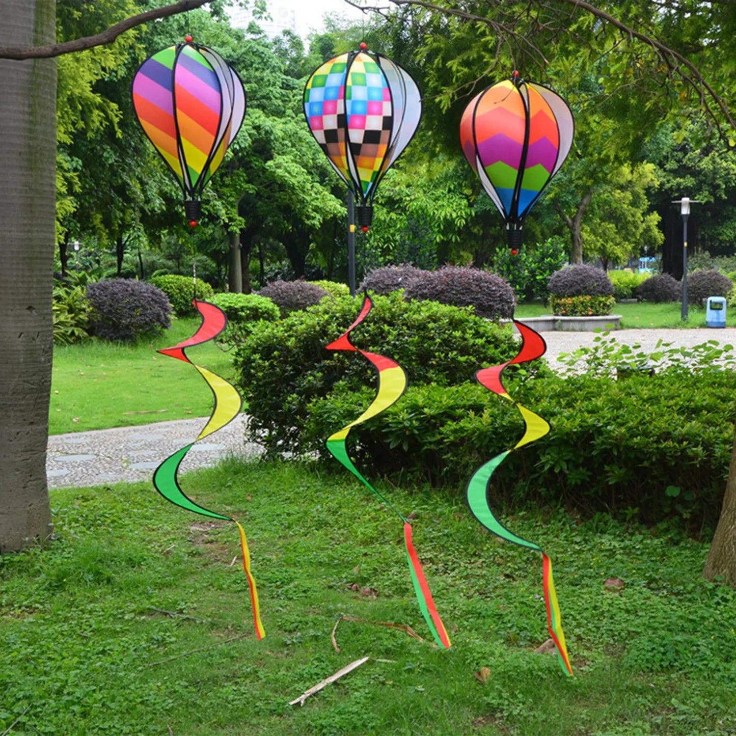Carvallo Vindspel Luftballong | Regnbågsfärger | Snurrar i vinden | Väderbeständig & UV-beständig