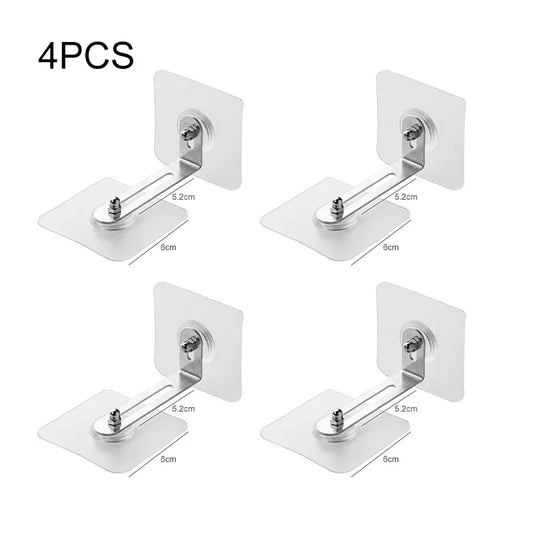 Carvallo Anti-Kipp Fäste Set 4-delat | Justerbar & Självhäftande | För hyllor, skåp & byråer