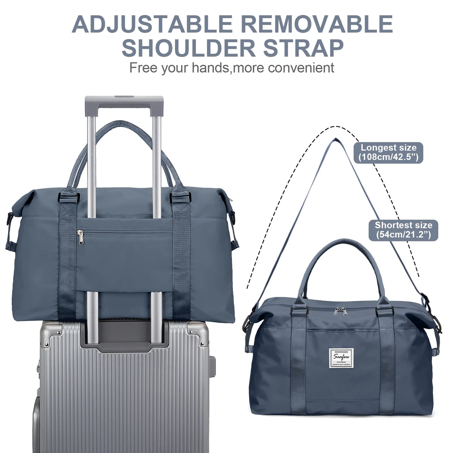 Carvallo Resväska Handbagage 40x20x25 | Stor kapacitet | Weekender för korta resor | Flygkunglig kabinväska