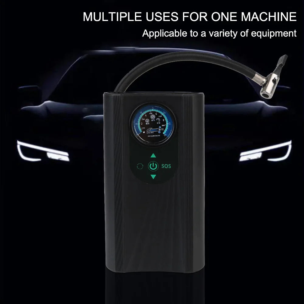 Carvallo AutoAirX Pro | Bärbar kompressor 12V | Metallcylinder | För bil, motorcykel, cykel & boll