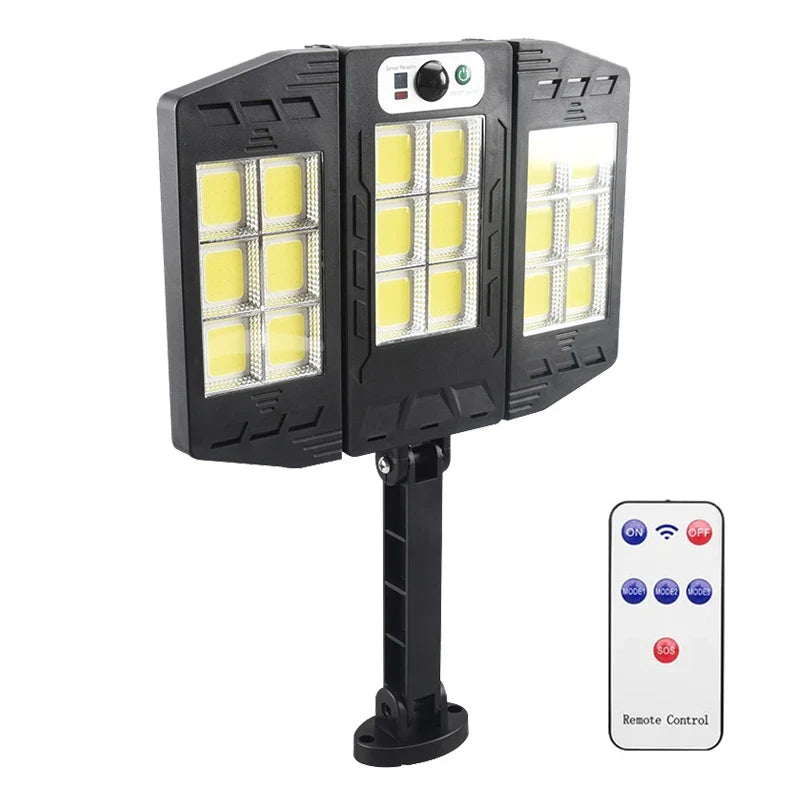 Carvallo Vägglampa LumiSeca | 800 LEDs Superljus | Med Rörelsesensor | 3 Ljuslägen | Vattentät för Trädgård & Utomhus