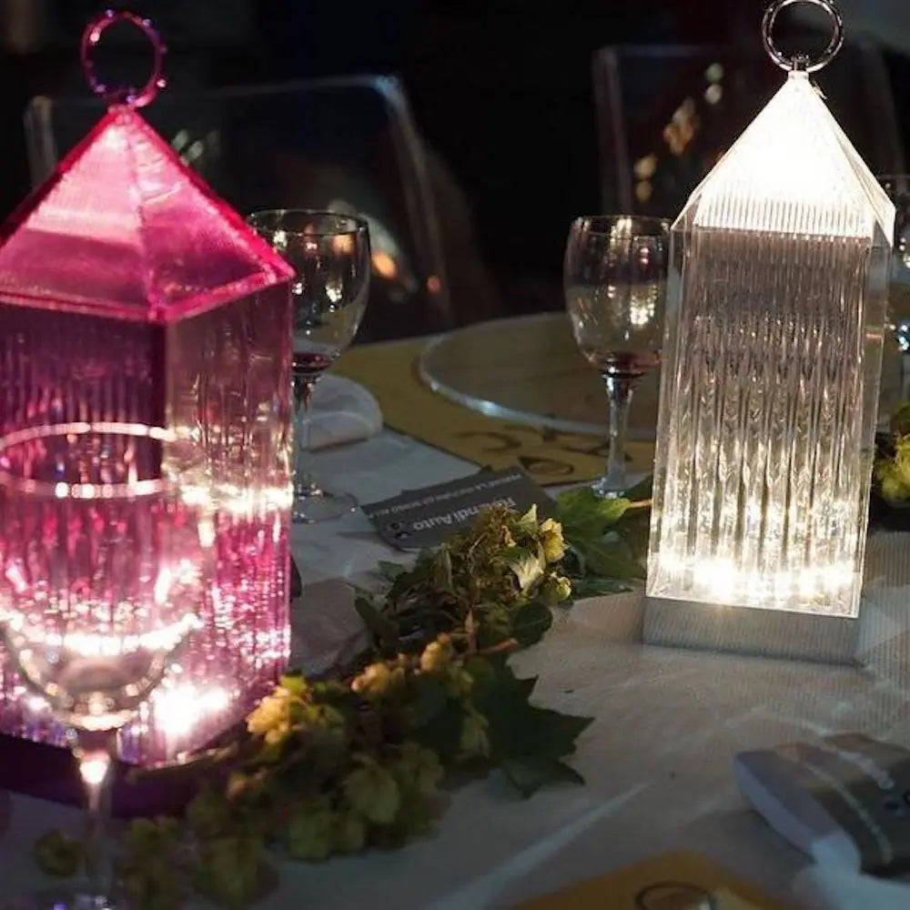 CrystalGlow - Uppladdningsbar Kristallnattlampa med LED-belysning, Dimbar &amp; Trådlös