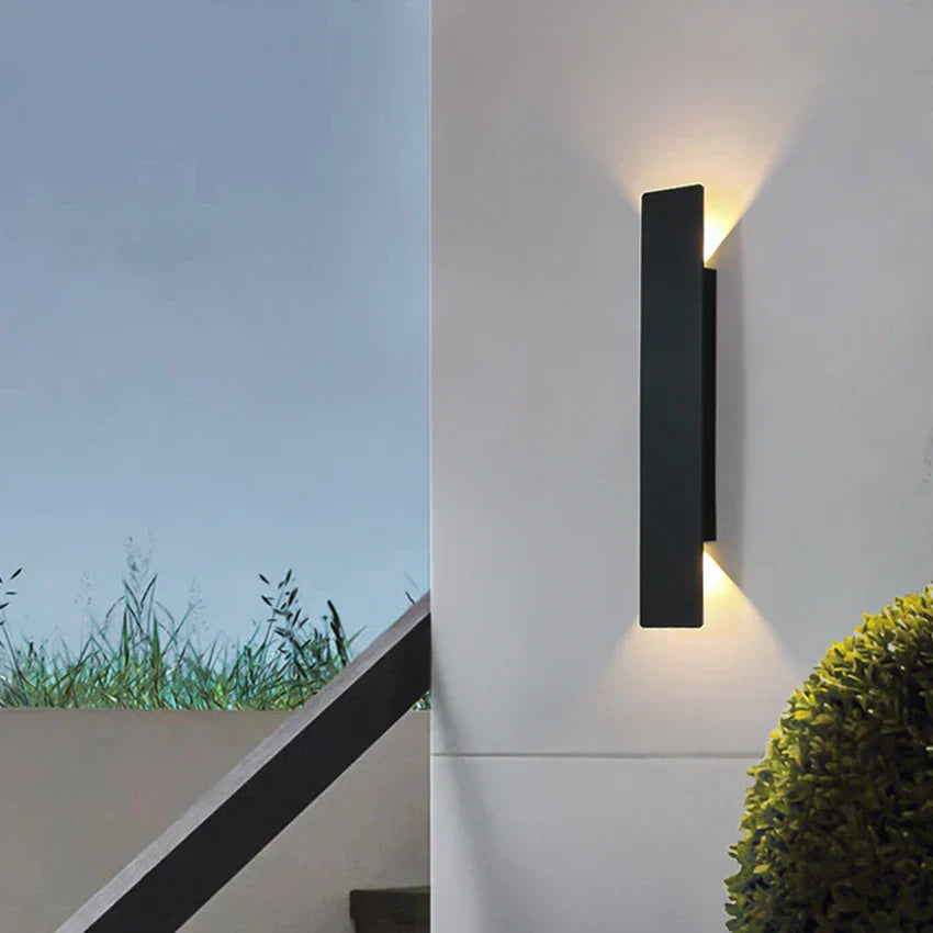 Utomhus Svart LED Vägglampa Aluminium Modern