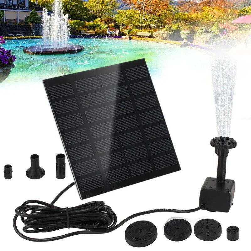 Carvallo Springbrunnen AquaBloom Mini 1.2W | Flytande solarpump | För trädgård, damm & fågelbad
