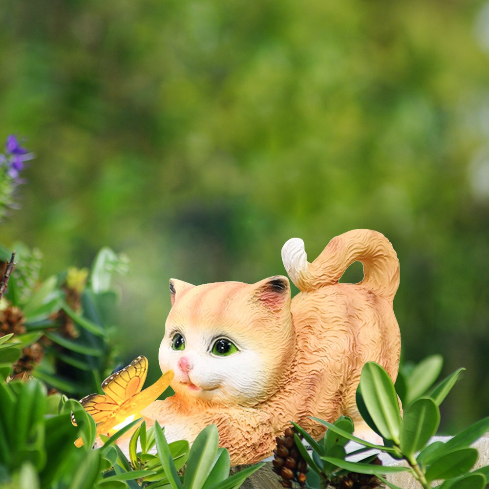 Carvallo - Solcellsdrivna havbelys med katt- och fjärilsfigurer