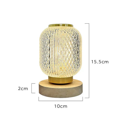 NordicGlow - Dimbar LED Bordslampa med Kristalldesign och Energibesparande Belysning