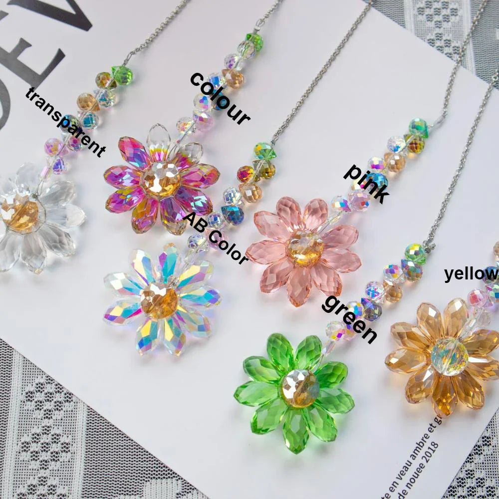 Carvallo-Suncatcher LumiMargarita | K9-Daisy-Regnbågsfångare | Fönster- & Trädgårdsdekoration | 32 cm | Gåvoidé för Hemmet