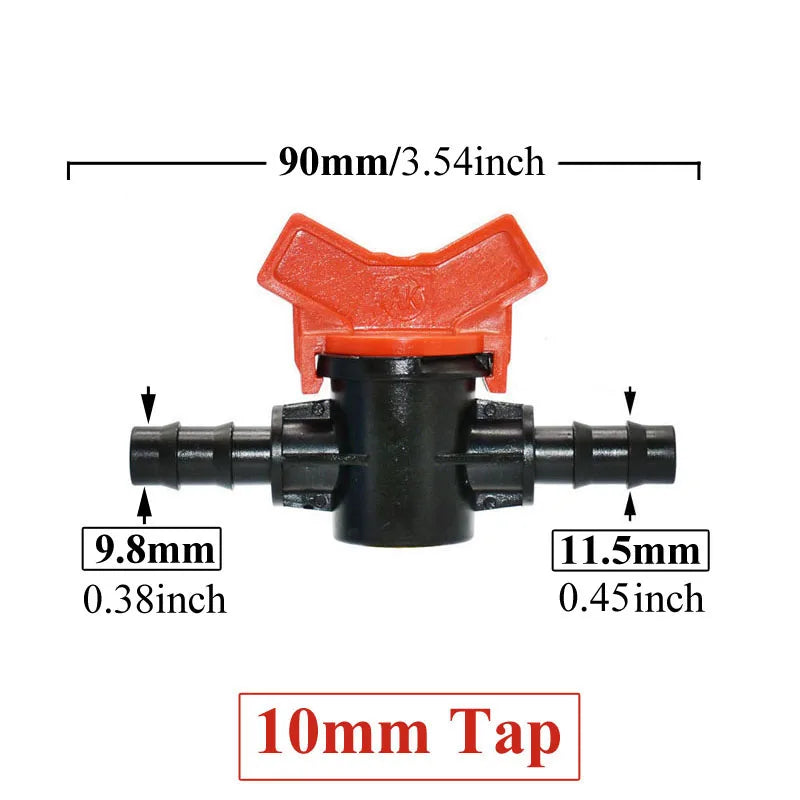 Carvallo FlowTura ConnectPro | Mini-kula ventil med slanganslutning och gänga | För trädgård, PE-slang och droppbevattning