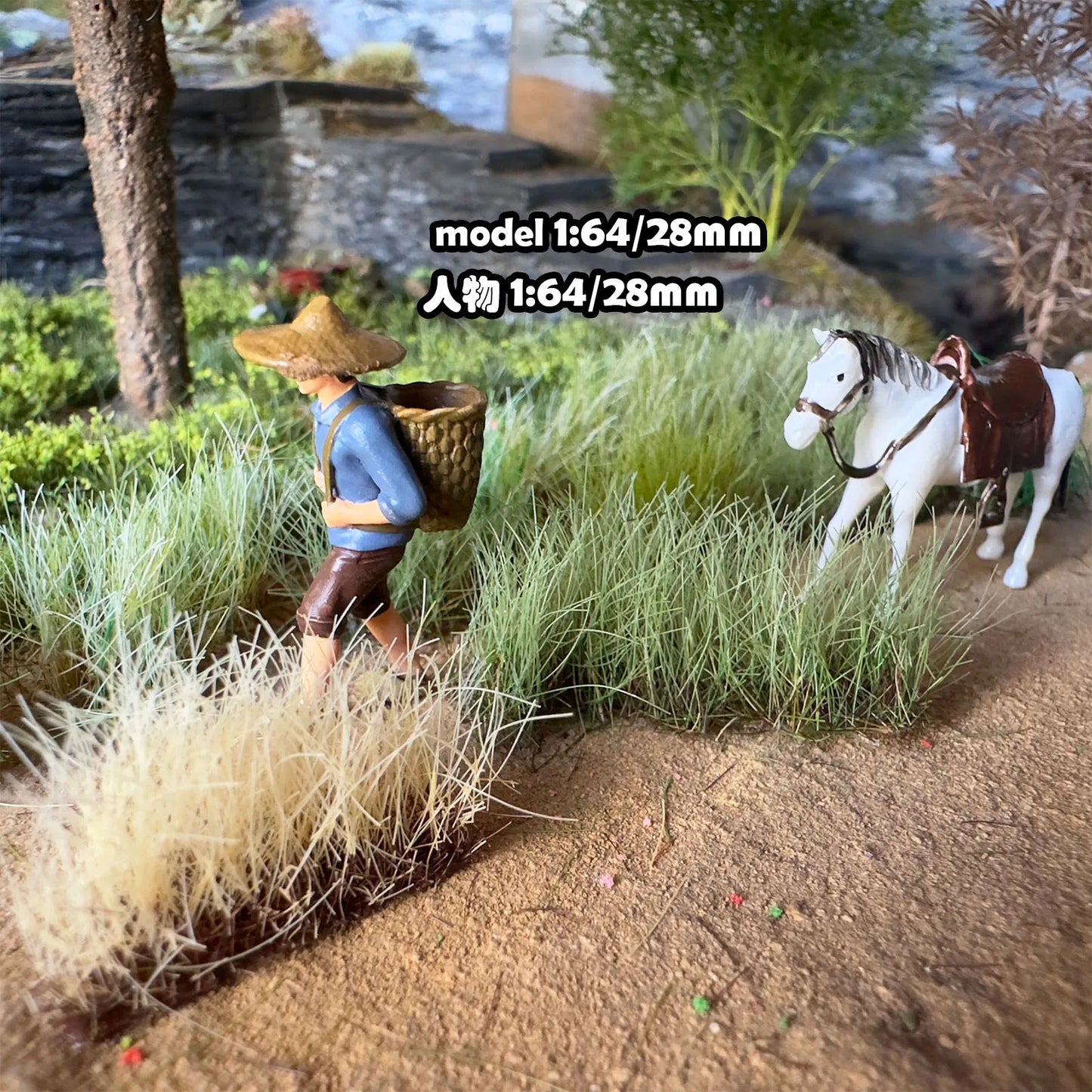 Carvallo GreenTuft modellgräs-buskar 1 styck | 16 mm höjd | För dioramor, sandlådor & modellbygge