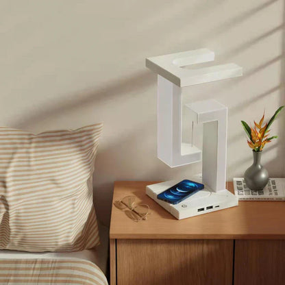 Svävande Designlampa med 10W Trådlös Laddare