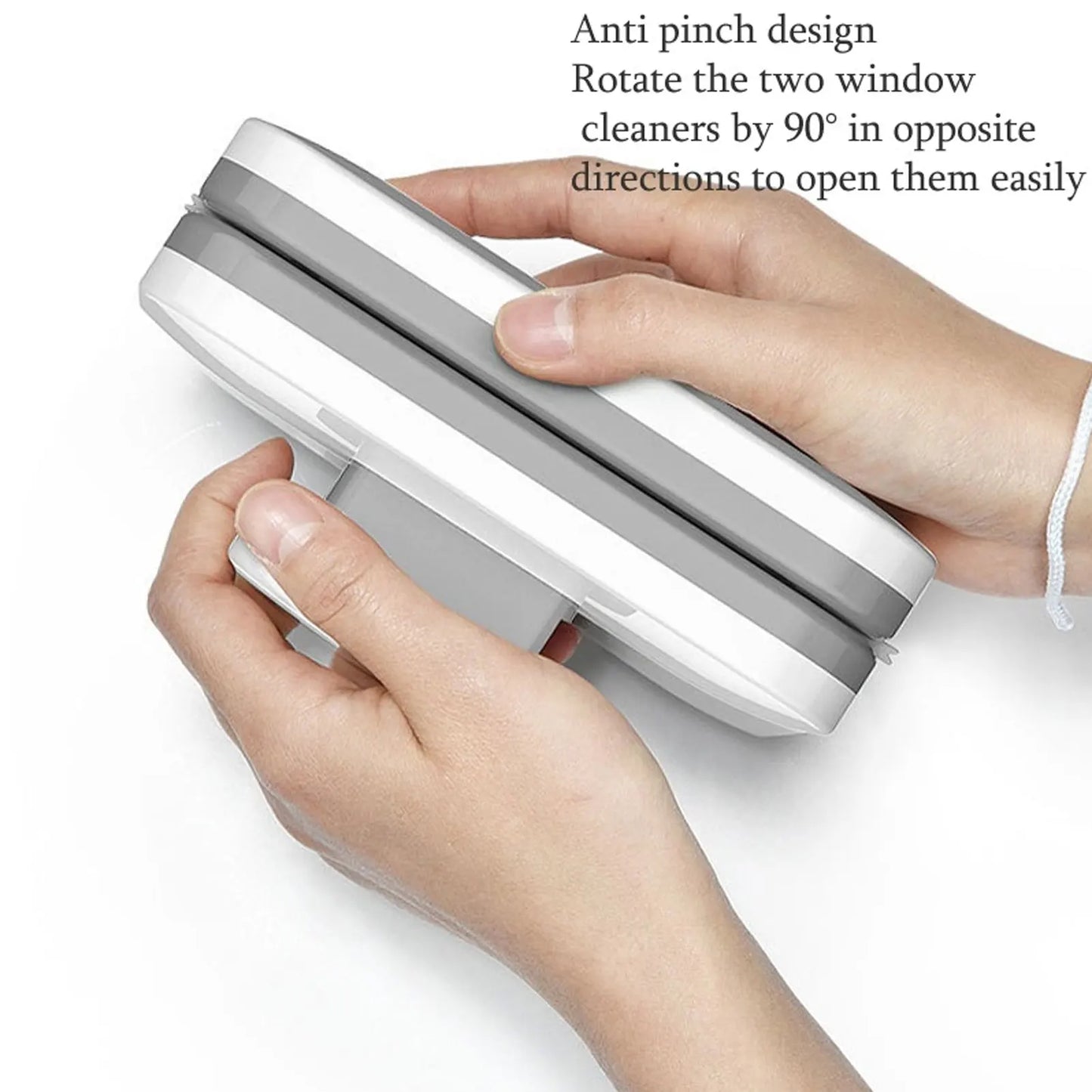 Carvallo Magnetisk Fönsterputsare | För Enkelglas (3–10 mm) | Med Säkerhetsrep & Anti-Kläm Skydd