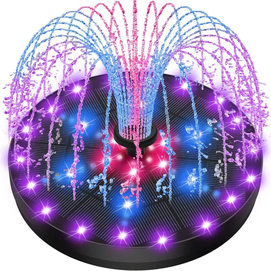 Carvallo AquaLuce 4W | Med 60 LEDs & 2000 mAh batteri | Automatisk vatten- & ljusfunktion | För dammar, fågelbad & trädgård