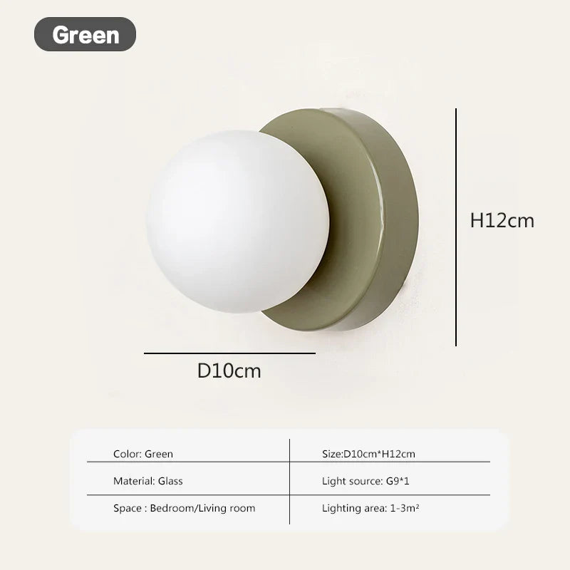 Royaleva Nordic LED Glasvägglampa – Minimalistisk Orb Sconce för Moderna Interiörer