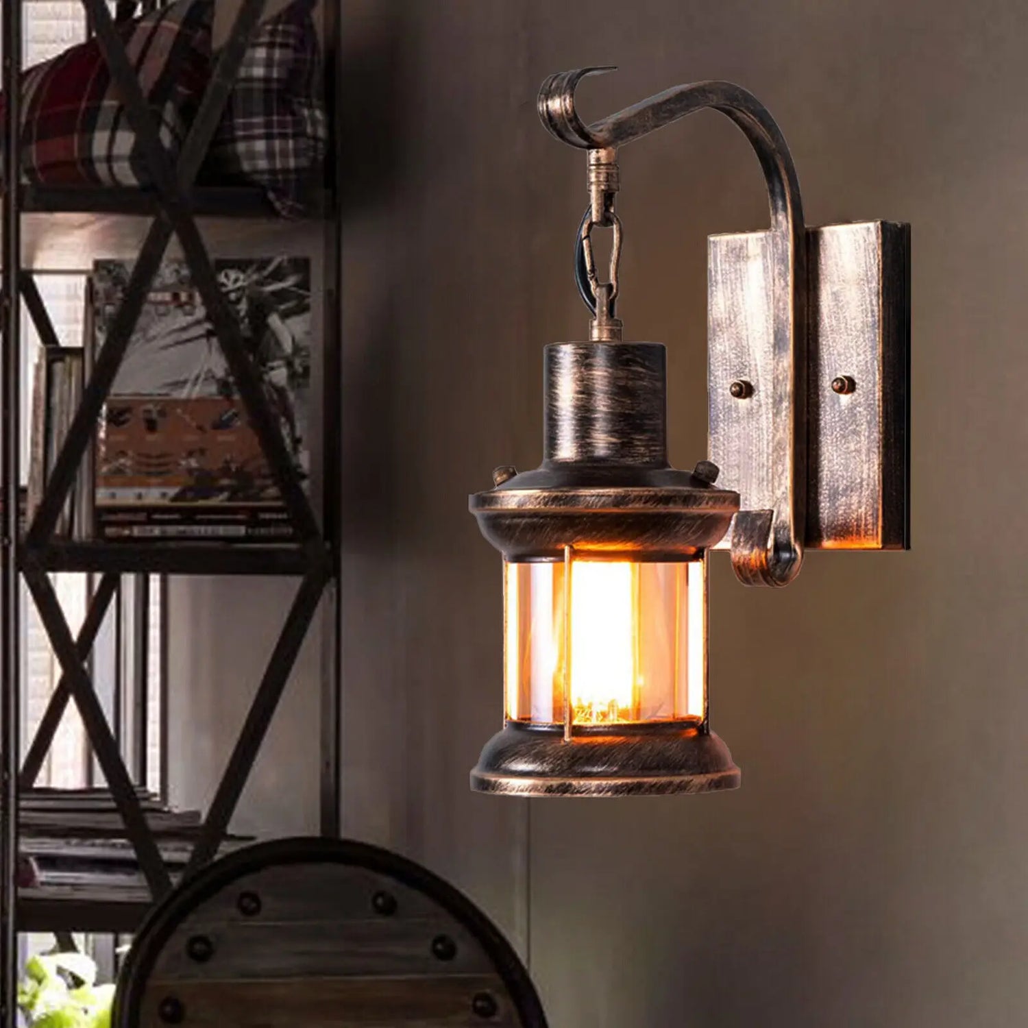 TimelessGlow – Antik Vägglampa för Loft &amp; Inredning