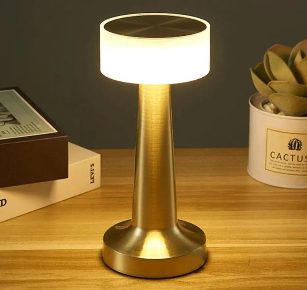 Carvallo Bordslampa Aurélia | Retro-design & Touch-dimning | USB-laddningsbar | 23,5 cm Hög