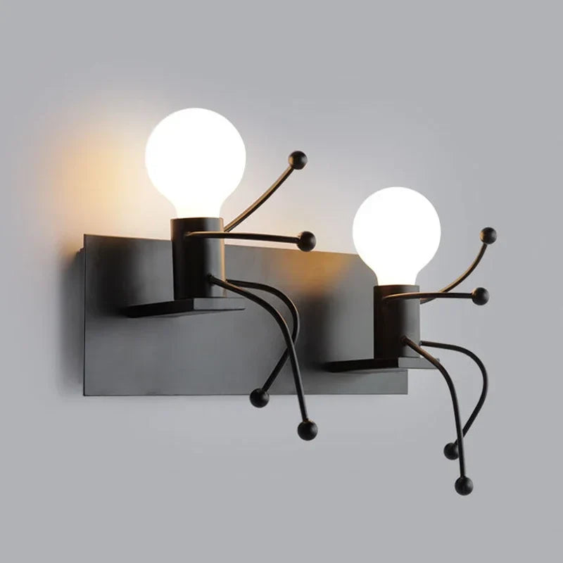 RobotLjus - Modern Vägglampa för Barnrum