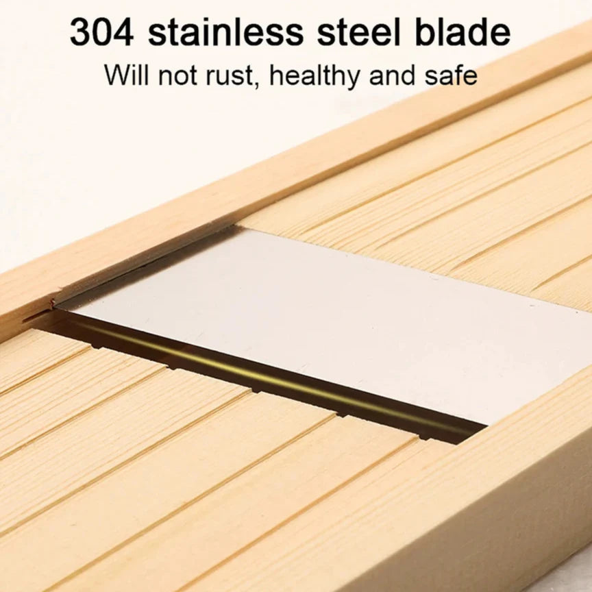 Royallure Trä Grönsakskniv Justerbar Skivare 0,5–7mm för Chips & Frukt