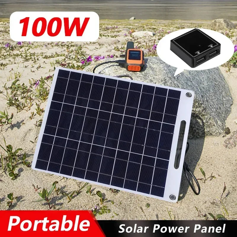 Carvallo Solarpanel SOLVION Charge 100W | 5V | Dual USB | Vattentät | Utomhus & Camping
