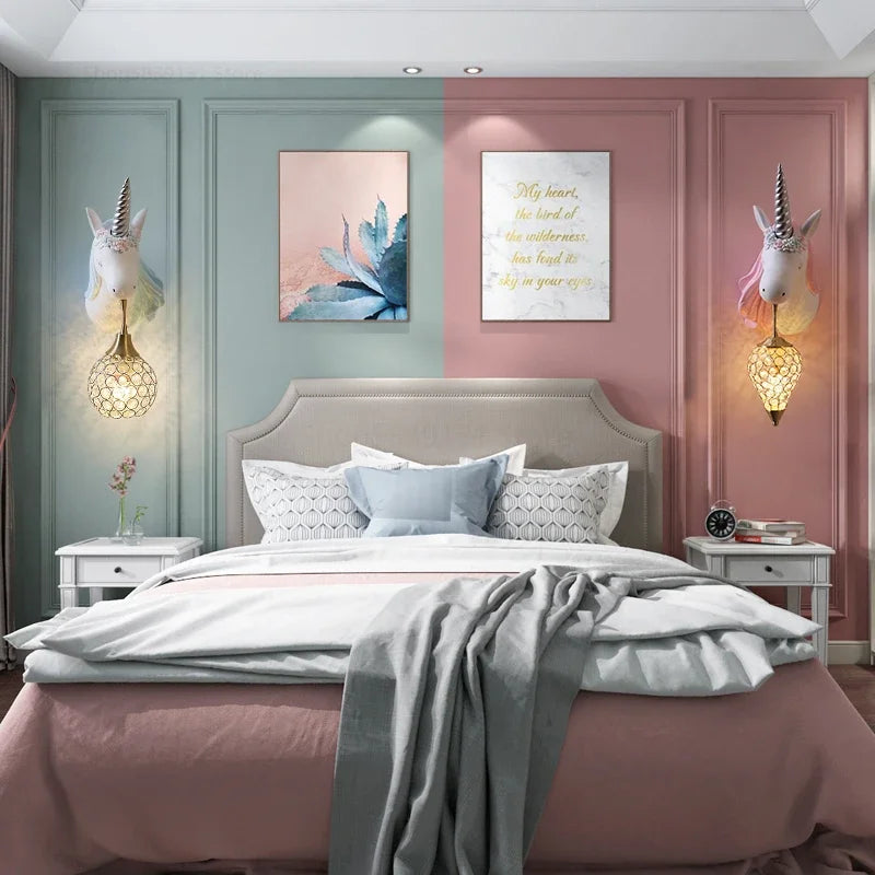 UnicornLicht - Barnrum Vägglampa Moderna Tecknade Figurer Sconcelampa