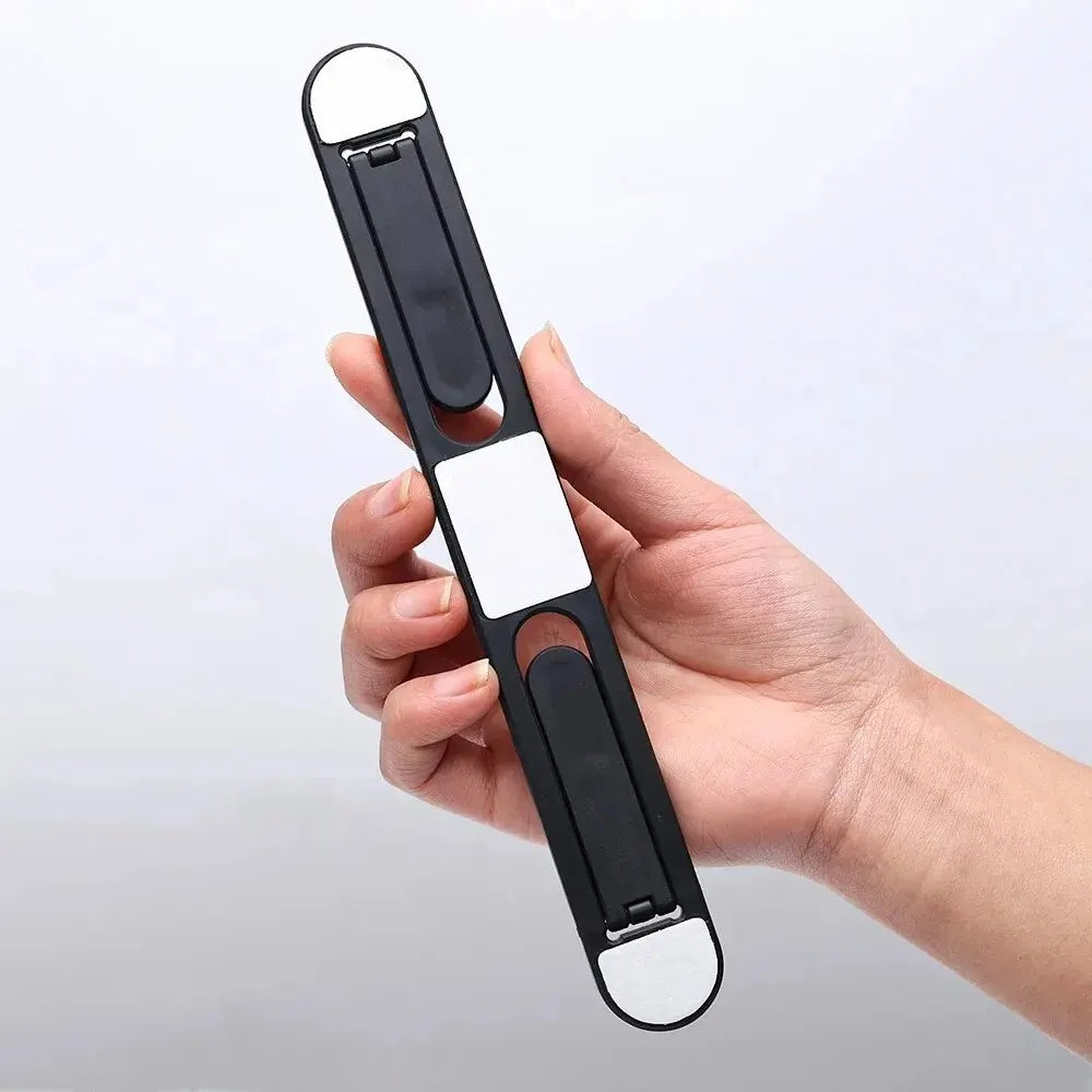 Carvallo Laptop-ställ | Självhäftande & Fällbar | Ultrakompakt för resor | 21,5 cm | Svart