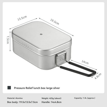 Carvallo Lunchbox med tryckutjämning | Ultralätt &amp; Robust | I aluminium | 0,65L / 1,3L