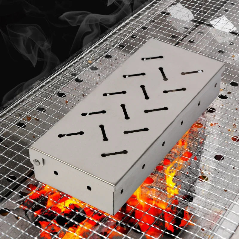 Carvallo BBQ Rökskåp | Rostfritt Stål Rökbox för Grill & Kolsgrill | Intensiv Rök Aroma | Kompakt & Återanvändbar