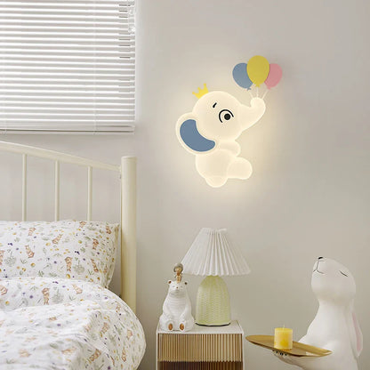 SavanneKids - Tecknad Vägglampa med Djurmotiv för Barnrum