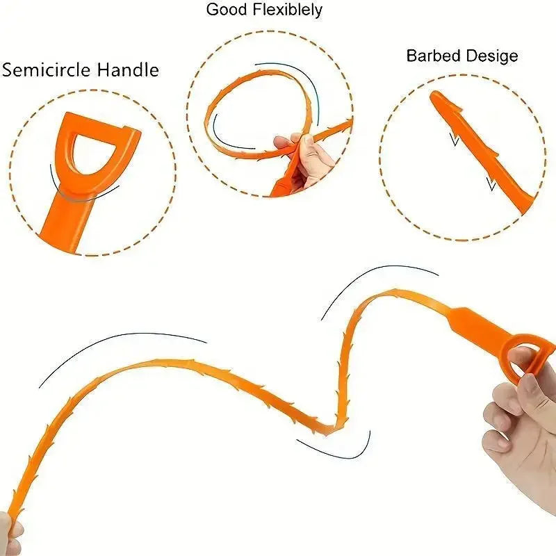 Carvallo HaarFixx | För tvättställ & avloppsrör | Tar bort hår & blockeringar utan ansträngning | Flexibel & Återanvändbar