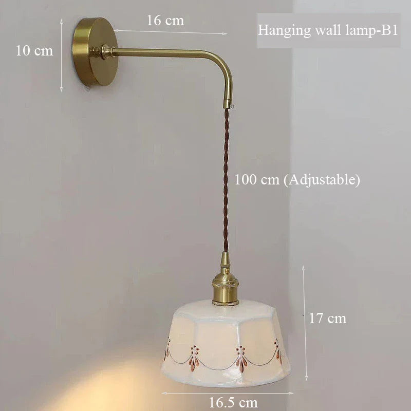 ZenGlow - Japansk Retro Vägglampa med Dragströmbrytare