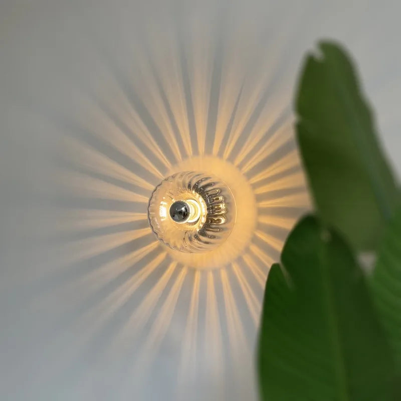 BauhausLicht - Glas Vägglampa Med E14 Fattning För Vardagsrum och Hall