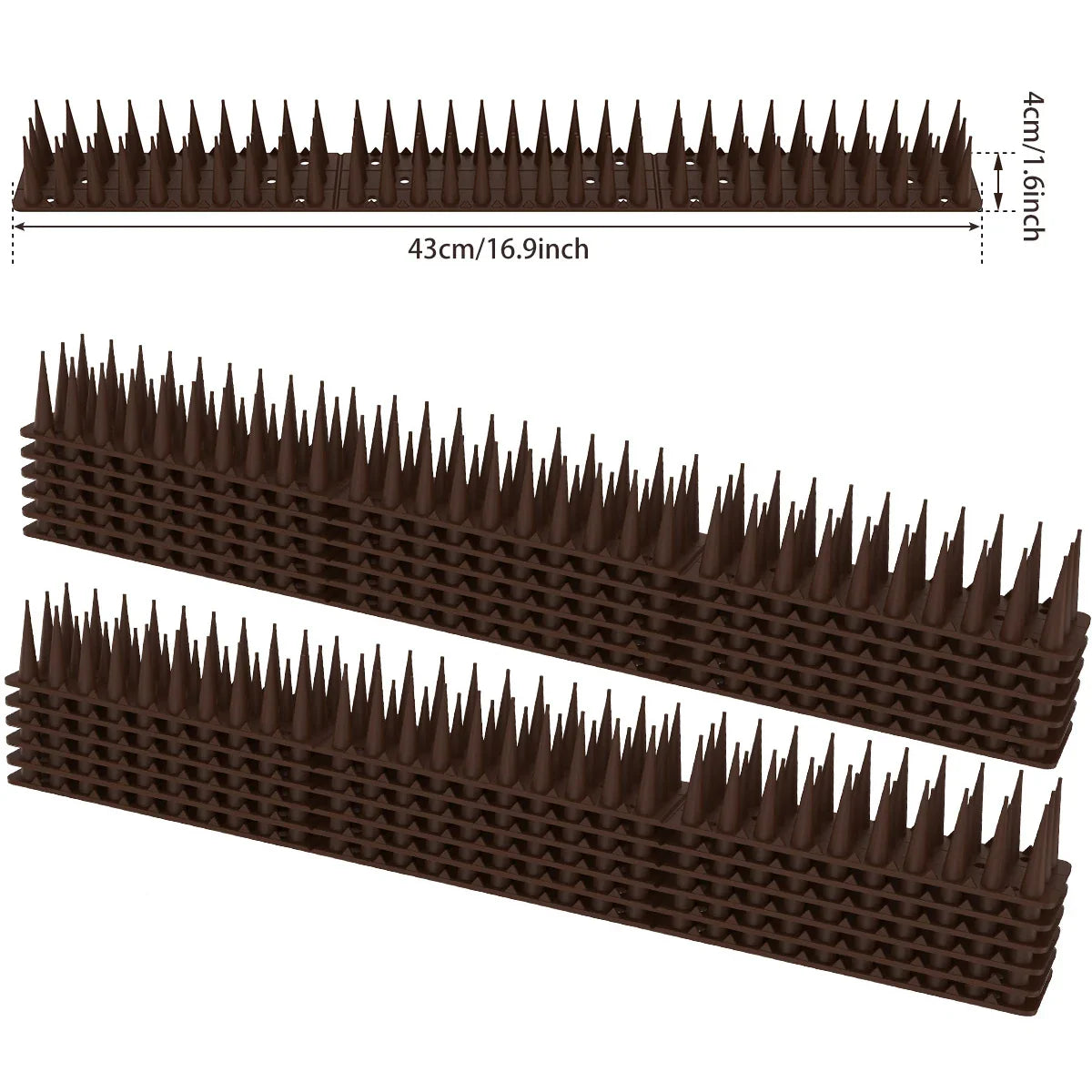 Carvallo 12/20-set fågelskyddsspikar | Avtagbar & djurvänlig | Anti-klättringsskydd för staket, fönsterbräda & takkant