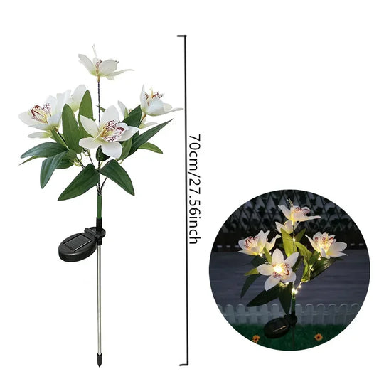 Carvallo OrchidLight Soliga orkidéer trädgårdslampa | LED-landskapsljus | Vattentät & Dekorativ | För trädgård, väg & balkong