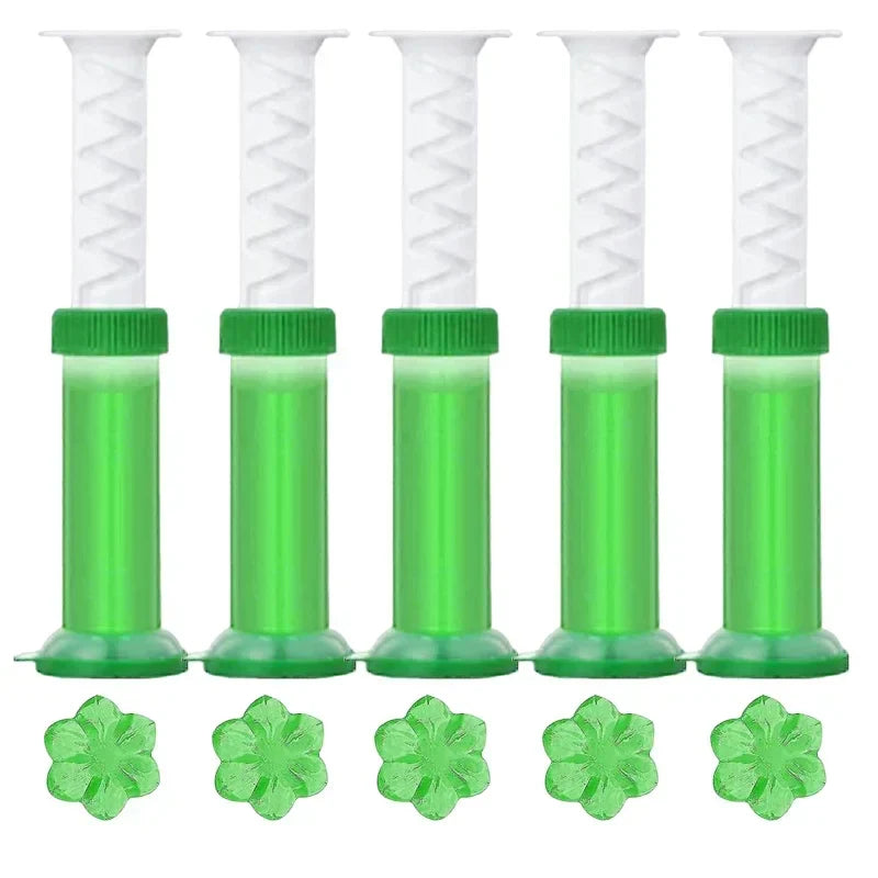 Carvallo WC-Gelblommor | Doftgel för toalett & urinal | Rengörande, Antibakteriell & Dekorativ | 12 blommor per stick