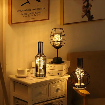 Klassisk Sängbord Orson Dekanter Bordslampa med LED Varm Glöd