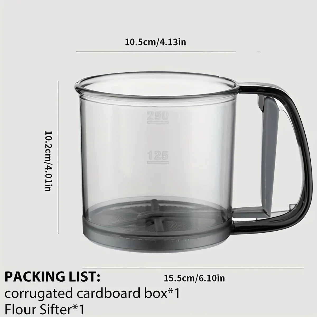 Carvallo Mjölsikt halvautomatiskt | Dubbel-sikt med krosshandtag | Finmaskig för bakning & florsocker | 2-pack