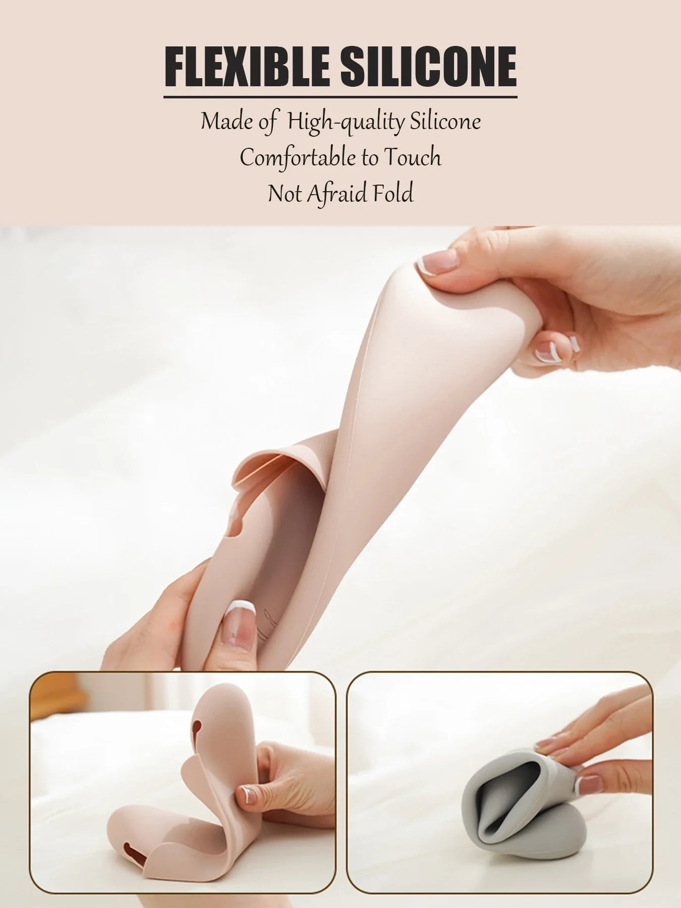 Carvallo Resekosmetiktaske Silikon | Magnetlås & Vattentät | Sminkborstfodral för på resande fot