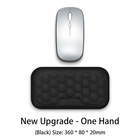 Carvallo Handledsstöd | Ergonomiskt musunderlag med minnesskuma & massageyta | För PC, laptop & gaming
