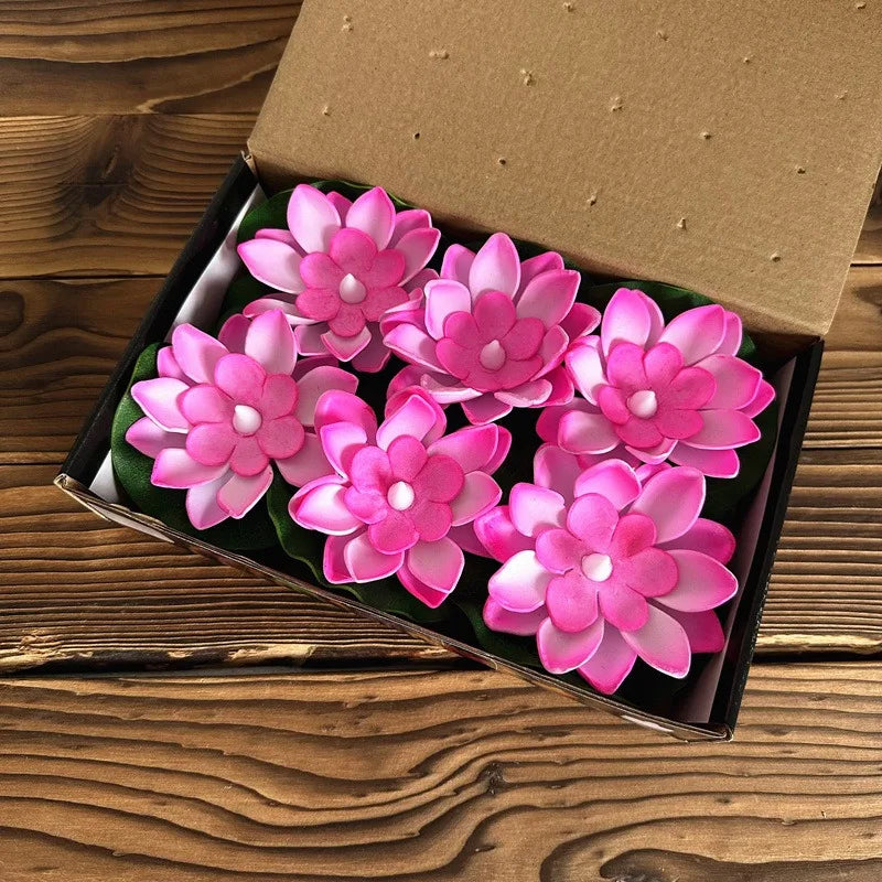 Carvallo Lotuslampa LUMILYA | LED Vattensensor | Varmvitt ljus | För damm, trädgård & fester