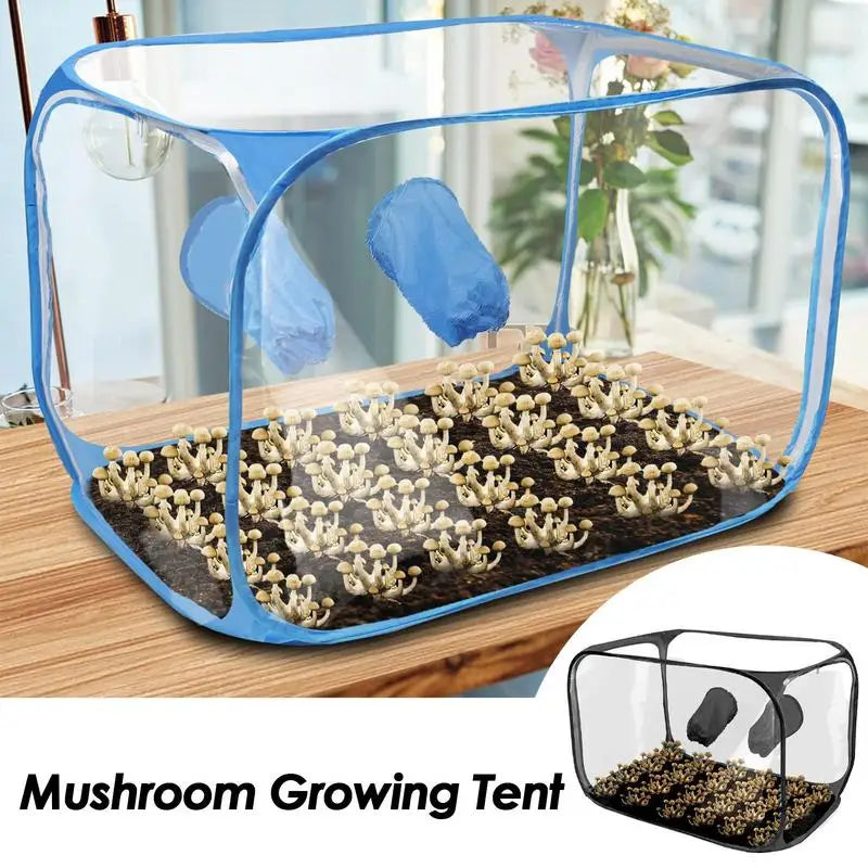 Carvallo MycoCube 91 | Transparent PVC-växthus | Fällbar &amp; Lufttät | 91x59x58 cm
