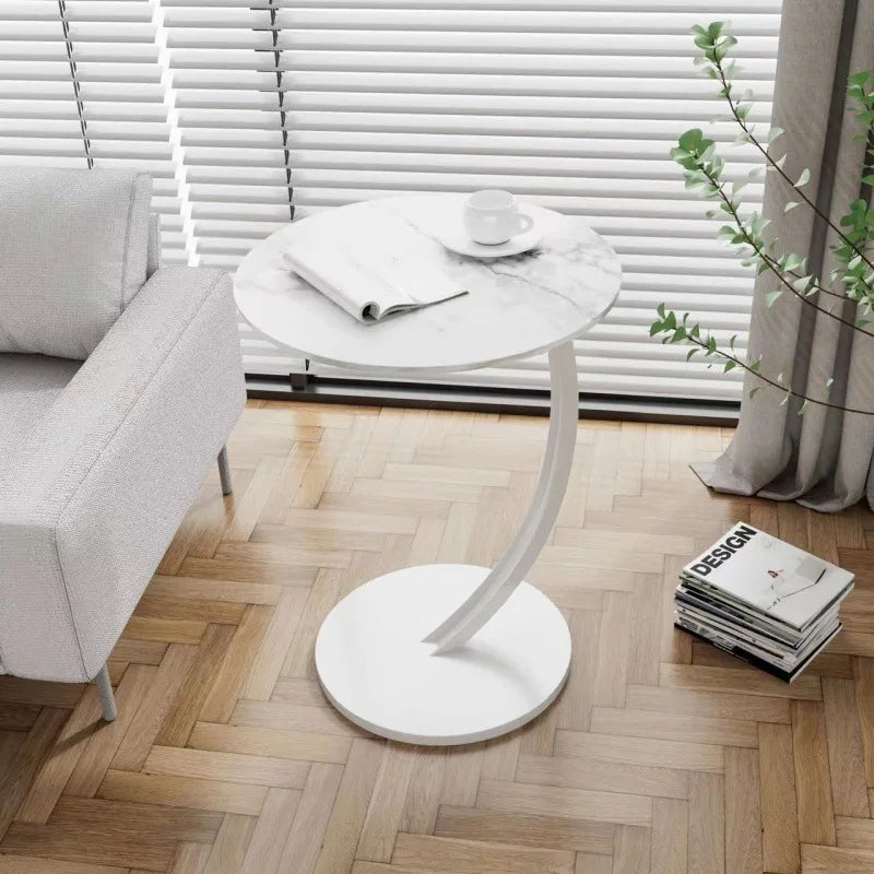 Avelyne Cirka | Förstärkt Rund Side Table för Vardagsrum &amp; Sovrum