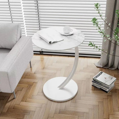 Avelyne Cirka | Förstärkt Rund Side Table för Vardagsrum &amp; Sovrum