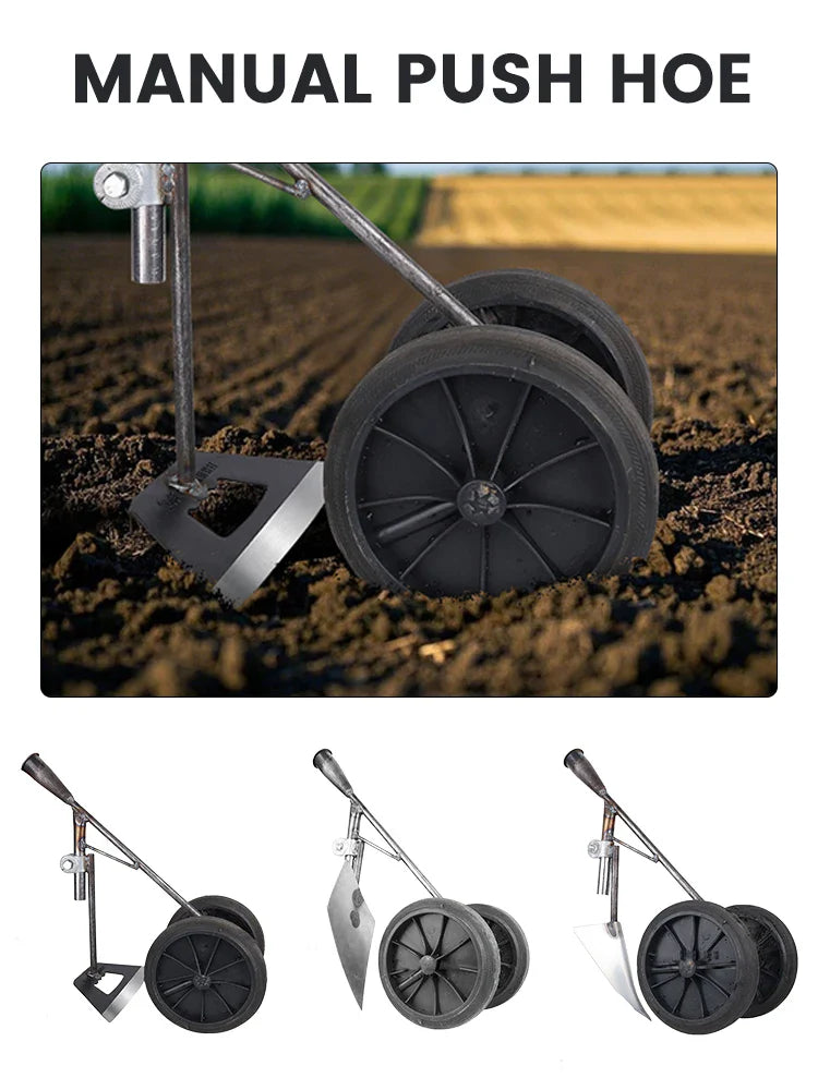 Carvallo TerraRex Duo | Handgjord av manganstål | För ogräsrensning & jords uppluckring | Utan handtag