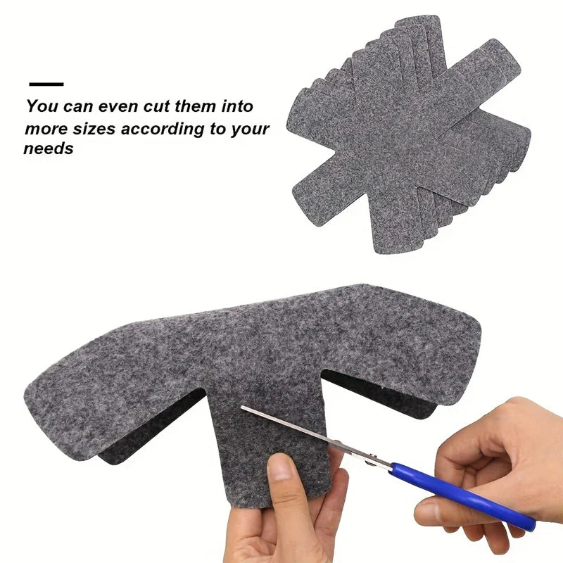 Carvallo Topfschutz Filzunderlägg | Värmeresistent & Rep-skydd | 3 Storlekar i Set | Grå