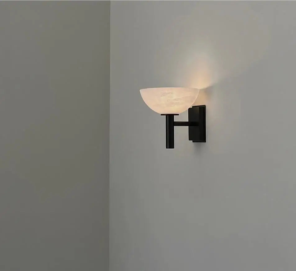 MarbleLuxe - Lyxig Antik Marmor Vägglampa för Sovrum och Vardagsrum