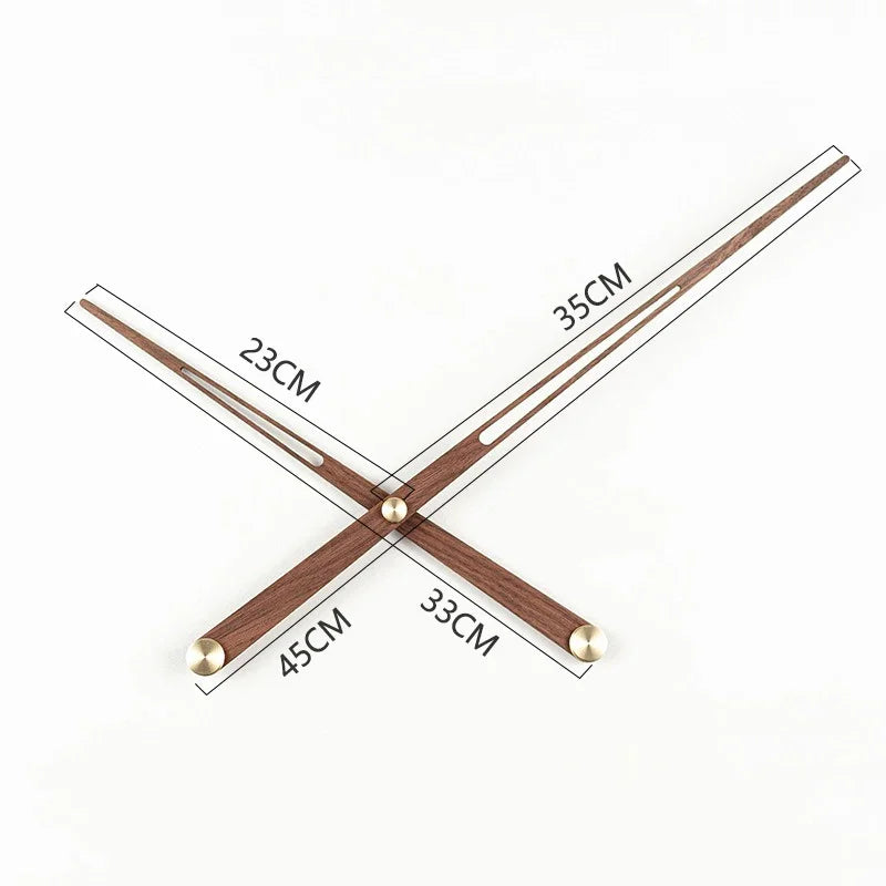 WoodSphere - Modern Stor DIY Väckarklocka Mekanism med Valnötsträ Visare