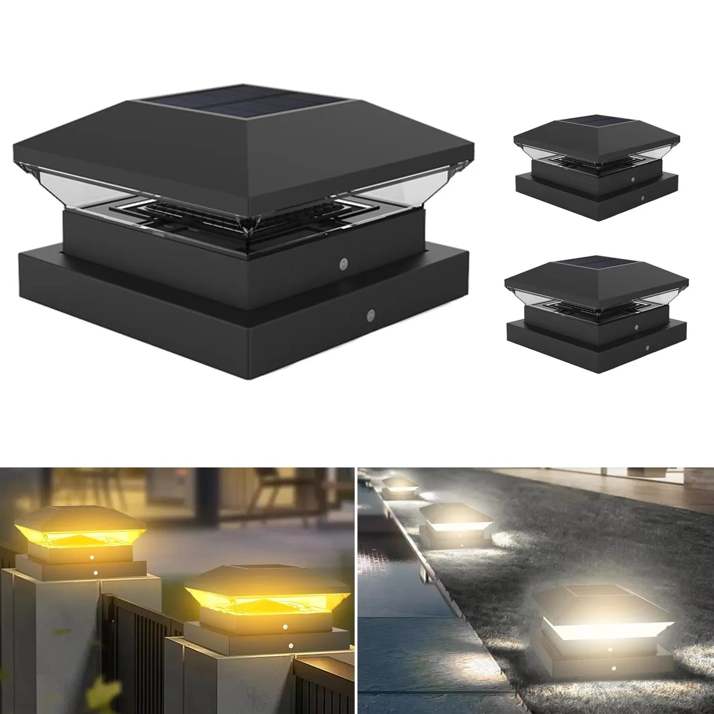 Carvallo-Pfostenleuchte LumiColumna | Varm- & Kallvit justerbar | IP65 Vattentät | För staket, trädgård & torpspelare