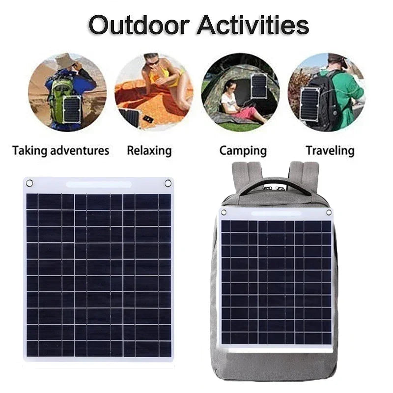 Carvallo Solarpanel SOLVION Charge 100W | 5V | Dual USB | Vattentät | Utomhus & Camping