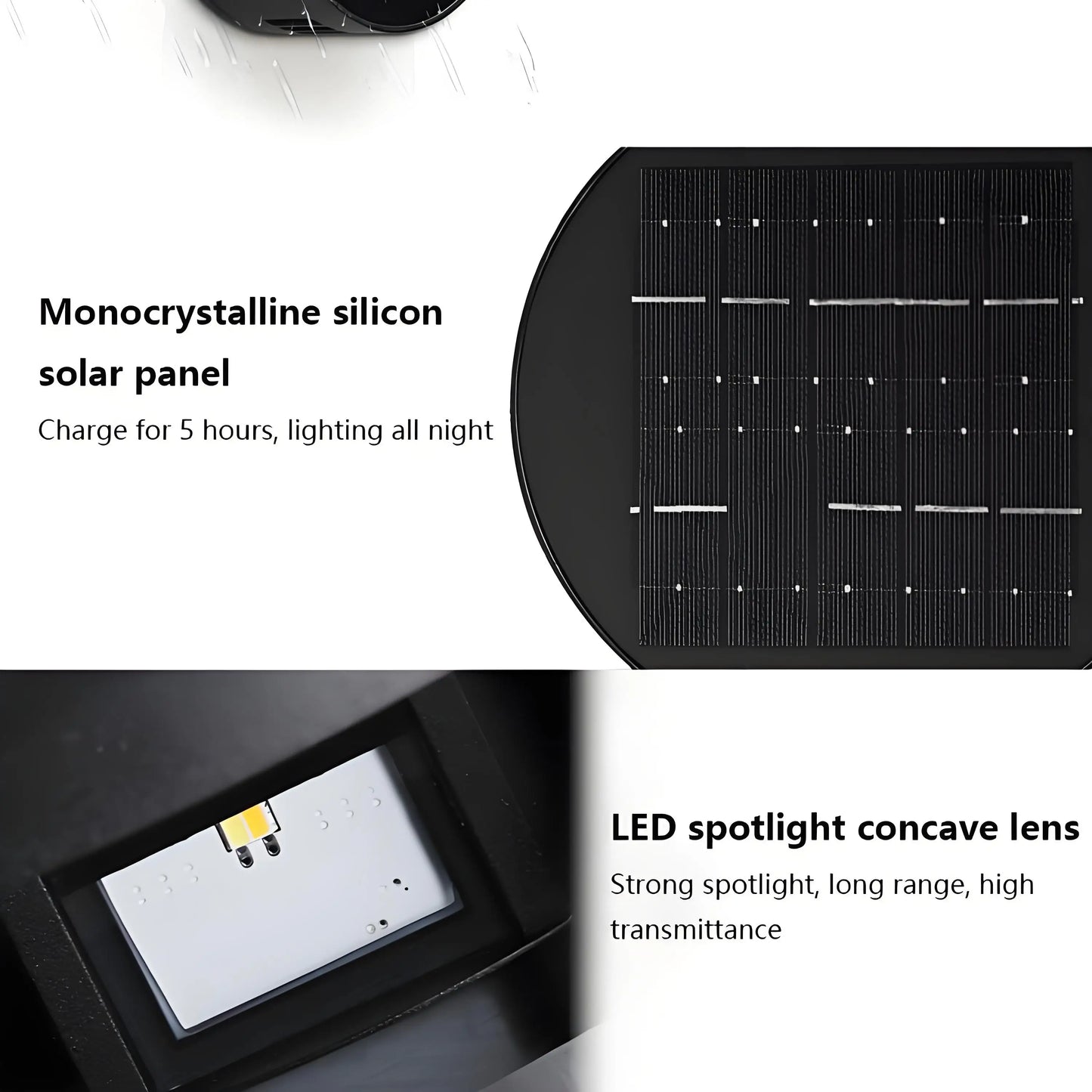 Carvallo Solar-Utomhusvägglampa Up‑Down 10 × 10 cm | IP65 Vattentät | Sol‑LED för Hem, Trädgård & Terrass